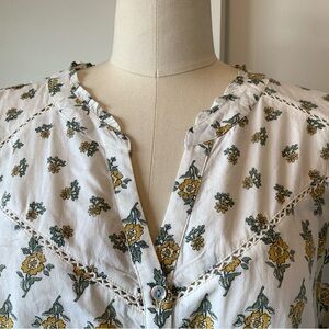 Lucky Brand White Floral Blouse